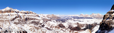 Panorama of Dolomiti mountains, Italy