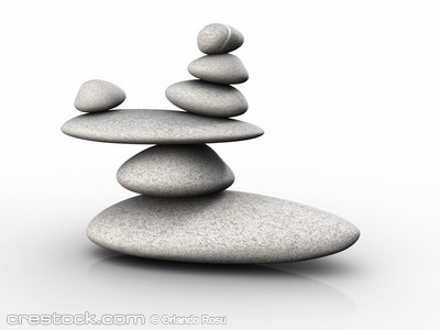 Structure of stones arranged in balance - 3d r...