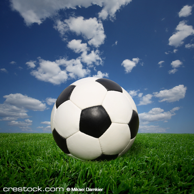 soccer ball on grass